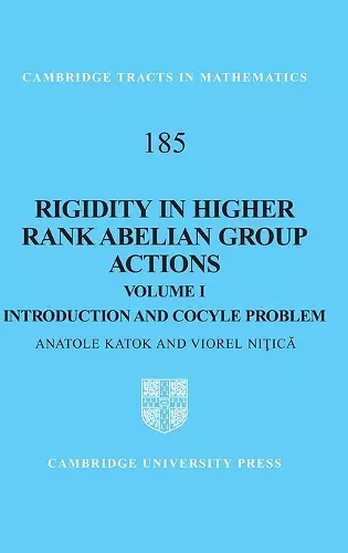 Rigidity in Higher Rank Abelian Group Actions: Volume 1, Introduction and Cocycle Problem cover