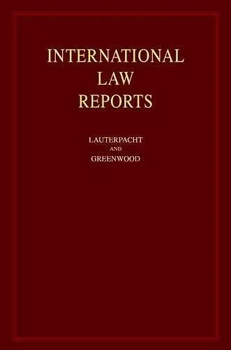 International Law Reports cover