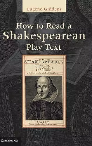 How to Read a Shakespearean Play Text cover