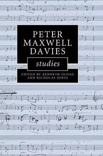 Peter Maxwell Davies Studies cover