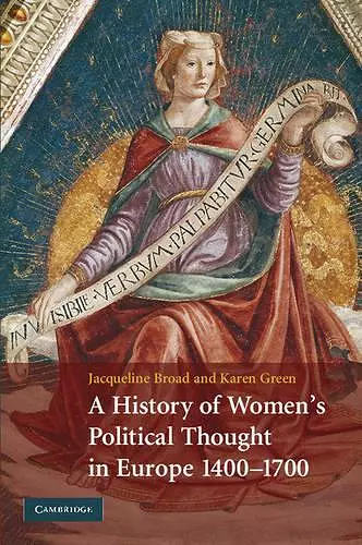 A History of Women's Political Thought in Europe, 1400–1700 cover