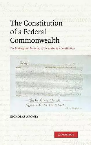 The Constitution of a Federal Commonwealth cover