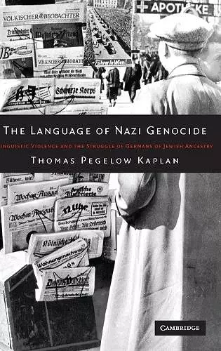 The Language of Nazi Genocide cover