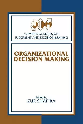 Organizational Decision Making cover