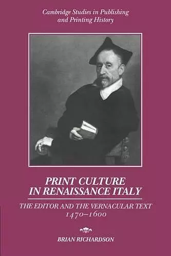 Print Culture in Renaissance Italy cover