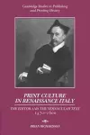 Print Culture in Renaissance Italy cover