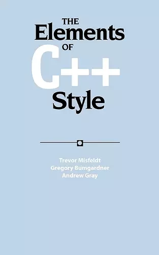 The Elements of C++ Style cover