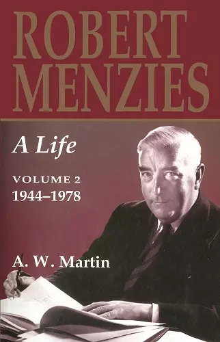 Robert Menzies, A Life cover