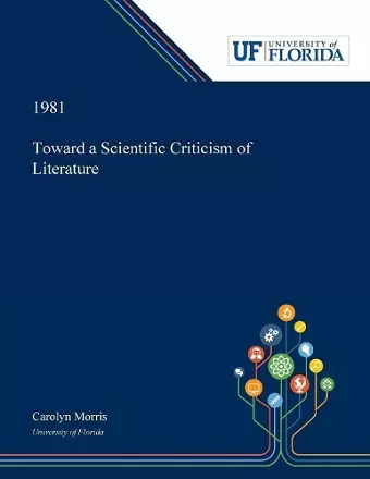 Toward a Scientific Criticism of Literature cover