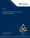 Evaluative Criteria for Community College Foundations cover
