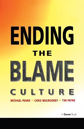 Ending the Blame Culture cover