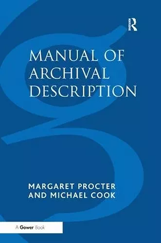 Manual of Archival Description cover