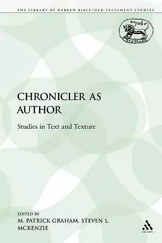 The Chronicler as Author cover