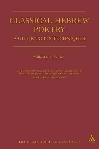 Classical Hebrew Poetry cover