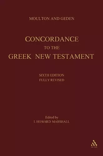 A Concordance to the Greek Testament cover