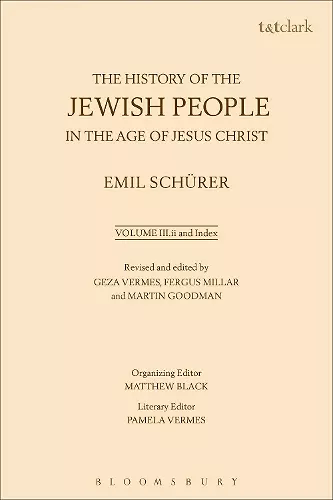 The History of the Jewish People in the Age of Jesus Christ: Volume 3.ii and Index cover