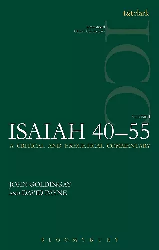 Isaiah 40-55 Vol 1 (ICC) cover