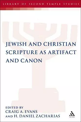 Jewish and Christian Scripture as Artifact and Canon cover