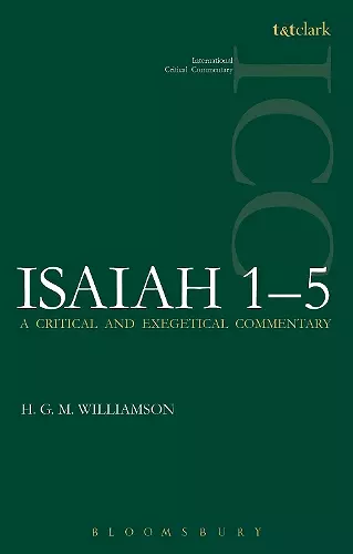 Isaiah 1-5 (ICC) cover