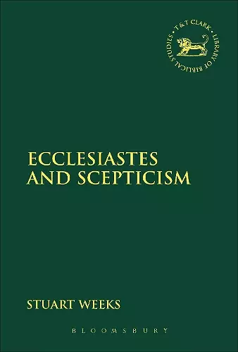 Ecclesiastes and Scepticism cover