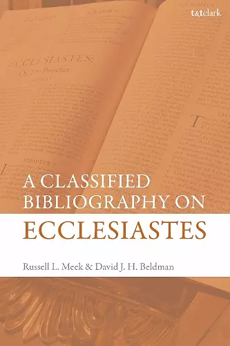 A Classified Bibliography on Ecclesiastes cover