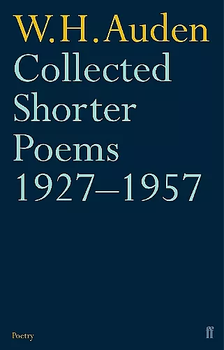 Collected Shorter Poems 1927-1957 cover