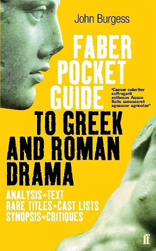 The Faber Pocket Guide to Greek and Roman Drama cover