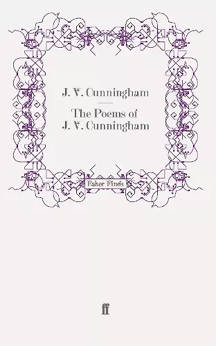 The Poems of  J. V. Cunningham cover