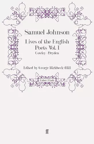 Lives of the English Poets Vol. I cover