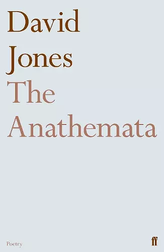 The Anathemata cover