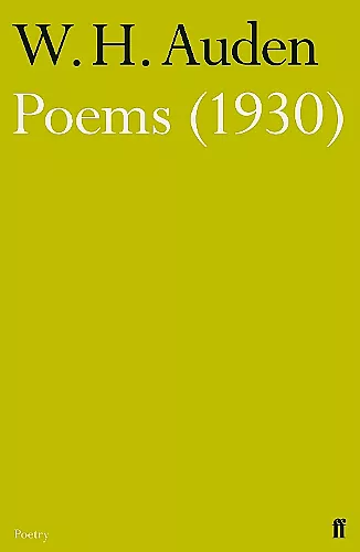 Poems (1930) cover