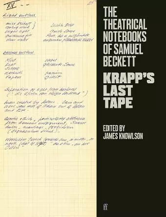 The Theatrical Notebooks of Samuel Beckett cover