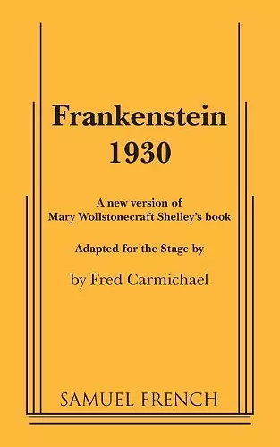 Frankenstein 1930 cover