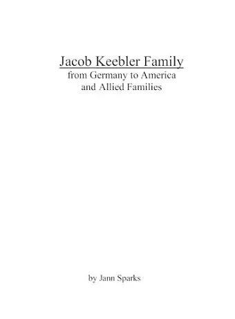 Jacob Keebler Family cover