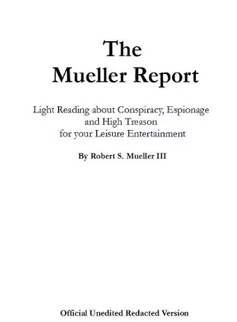 The Mueller Report cover