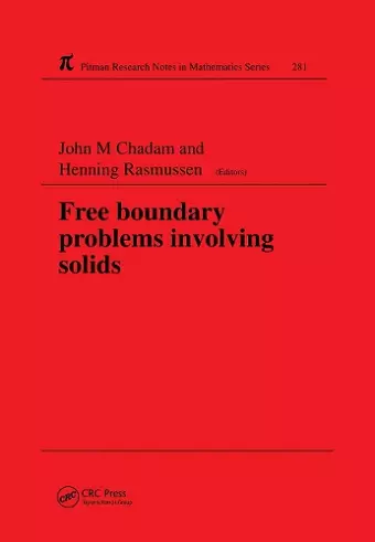 Free Boundary Problems Involving Solids cover