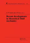 Recent Developments in Theoretical Fluid Mechanics cover