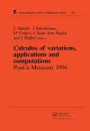 Calculus of Variations, Applications and Computations cover