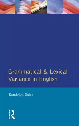 Grammatical and Lexical Variance in English cover