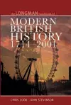 Longman Handbook to Modern British History 1714 - 2001 cover