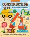 Construction Site Preschool Activity Book cover