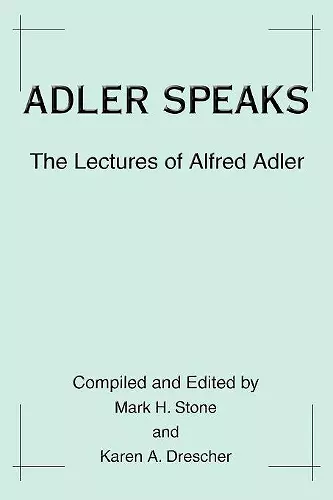 Adler Speaks cover