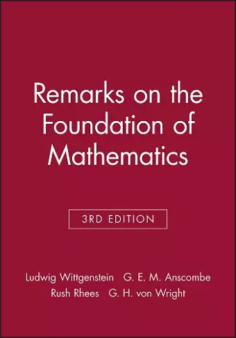 Remarks on the Foundation of Mathematics cover