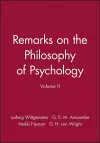 Remarks on the Philosophy of Psychology, Volume II cover