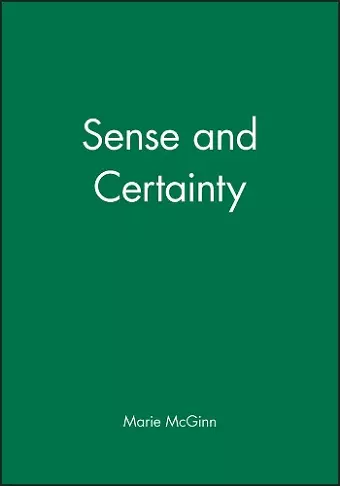 Sense and Certainty cover