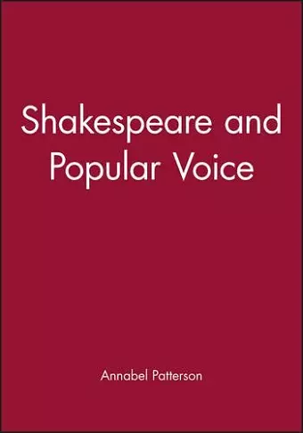 Shakespeare and Popular Voice cover