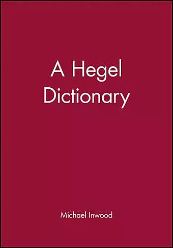 A Hegel Dictionary cover