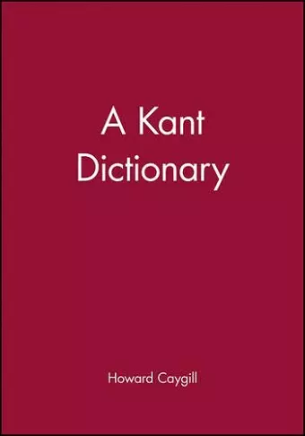 A Kant Dictionary cover