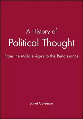 A History of Political Thought cover