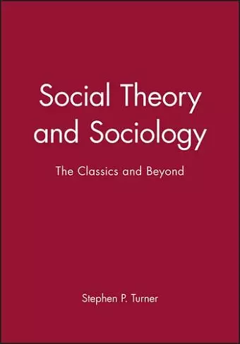 Social Theory and Sociology cover